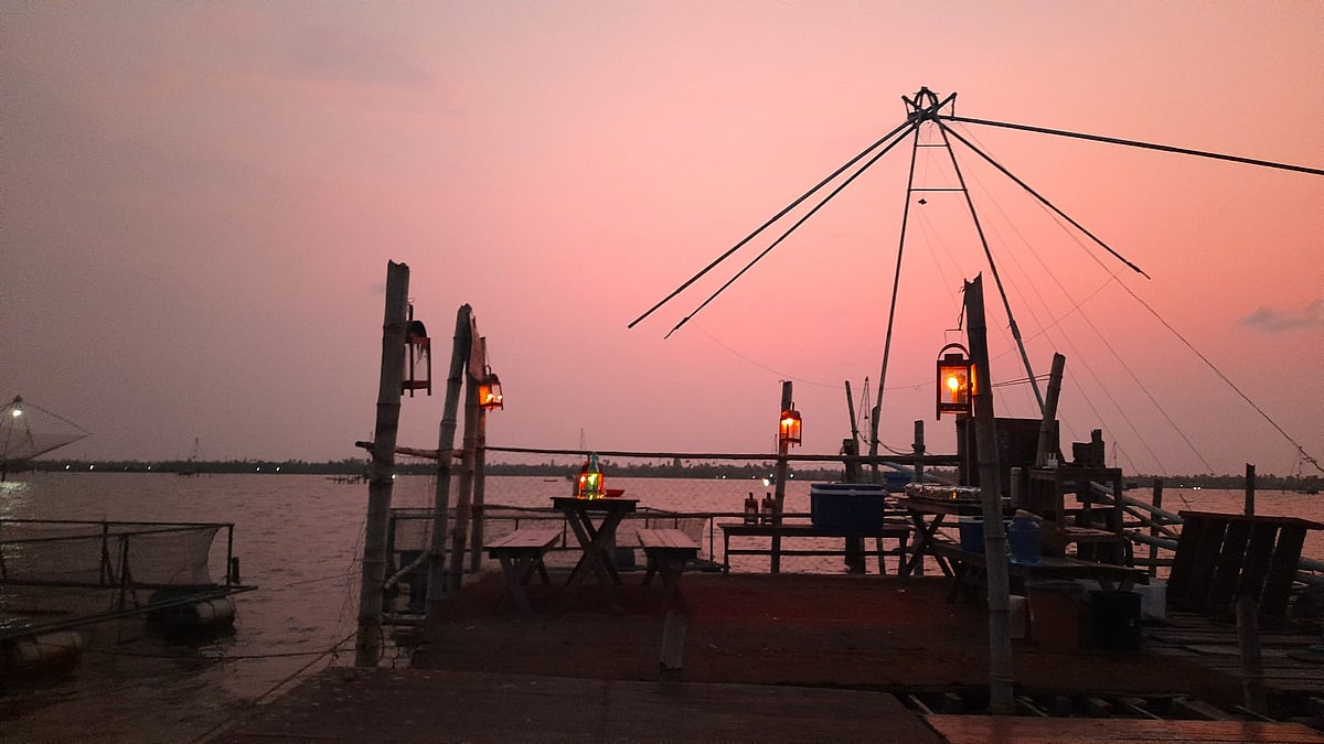 A twilight dining experience on the iconic Chinese fishing net of Veeranpuzha